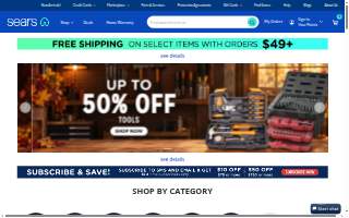 Sears Appliance Repair website