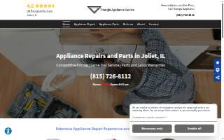 Triangle Appliance Service website