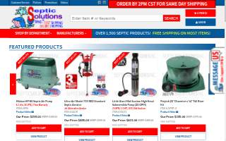 Septic Solutions website