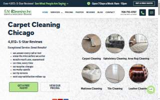 SN Cleaning Inc - carpet & upholstery cleaning website