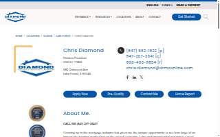 Chris Diamond - Diamond Residential Mortgage Corporation website