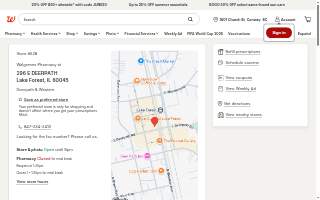 Walgreens of Lake Forest website