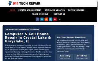 911 Tech Repair - Cell Phone & Computer Repair of McHenry website