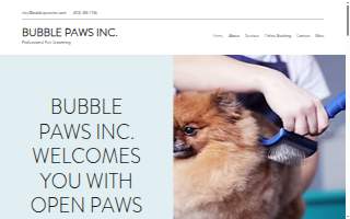 Bubble Paws Inc. website