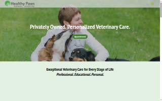 Healthy Paws Animal Hospital website