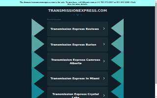 Transmission Express of Lake in the Hills website