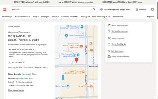 Walgreens Pharmacy of Lake in the Hills website