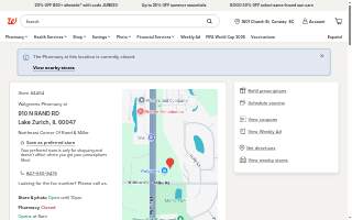 Walgreens of Lake Zurich website