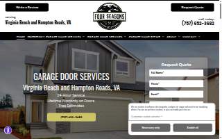 Four Seasons Garage Doors of Lemont website