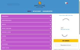 Awesome Juice Bar website