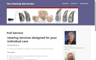 Hearing Aid Center website