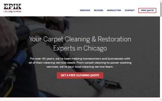 Epik Cleaning Services website