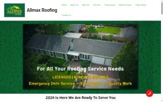 Allmax Roofing website