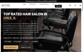 Blend Salon + Skincare website
