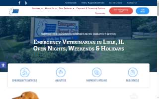 Emergency Veterinary Services of Lisle website