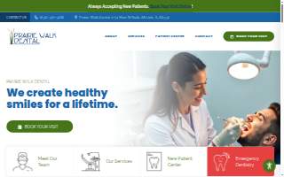 Prairie Walk Dental website