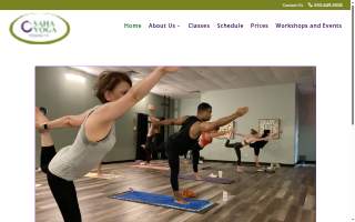 Saha Yoga Studio website