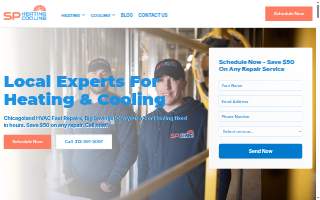 SP Heating & Cooling website