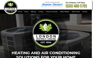London Heating & Cooling website