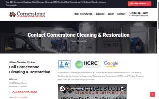 Cornerstone Cleaning & Restoration, Inc. website