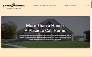Three Hammer Construction website