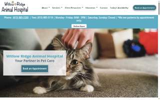 Willow Ridge Animal Hospital website