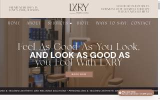 LXRY Aesthetics & Wellness website
