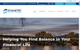 Symmetry Financial Advisors of Machesney Park website