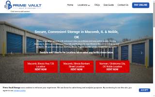 Prime Vault Self Storage website