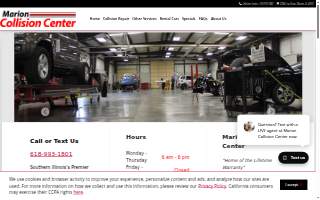 Marion Collision Center website