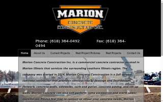 Marion Concrete Construction, Inc. website