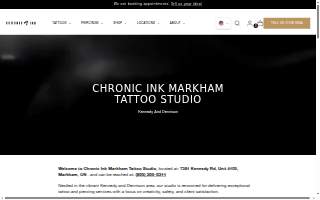 Chronic Ink - Tattoo Shop website