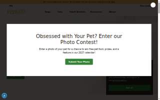 Evangers Pet Food website