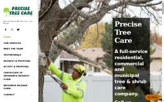 Precise Tree Care of Markham website
