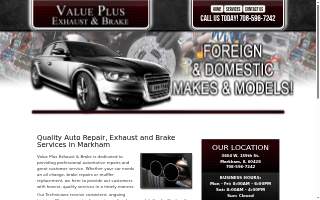 Value Plus Exhaust & Brake website