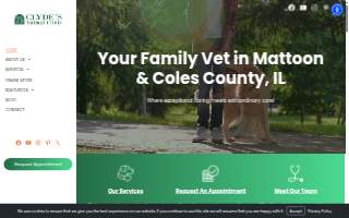 Clyde's Animal Clinic website