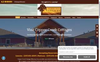 Copper Creek Cottages Memory Care of Mattoon website