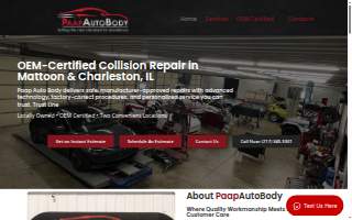Paap Auto Body website