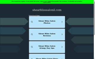 Shear Bliss Salon & Day Spa website