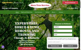 Meca Tree Service of Maywood website