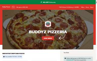 Buddyz Pizzeria website
