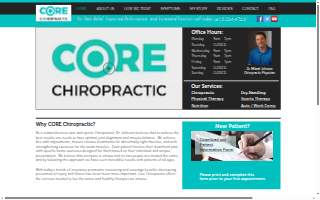 Core Chiropractic website