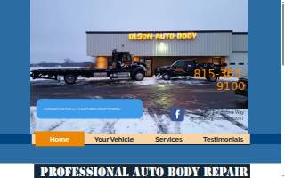 Olson Auto Body website