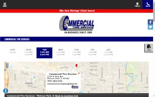 Commercial Tire Services of Melrose Park website
