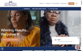 McCreadyLaw Injury Attorneys of Midlothian website