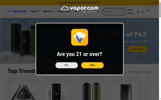 Vapor Vape Smoke Shop website