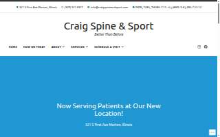 Craig Spine and Sport website