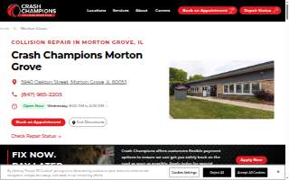 Crash Champions Collision Repair of Morton Grove website