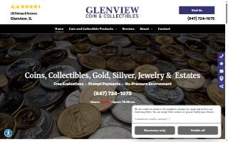Glenview Coin & Collectibles of Morton Grove website