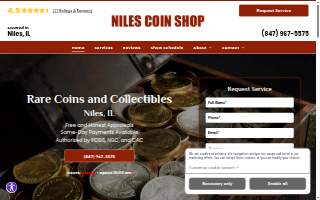 Niles Coin Shop of Morton Grove website